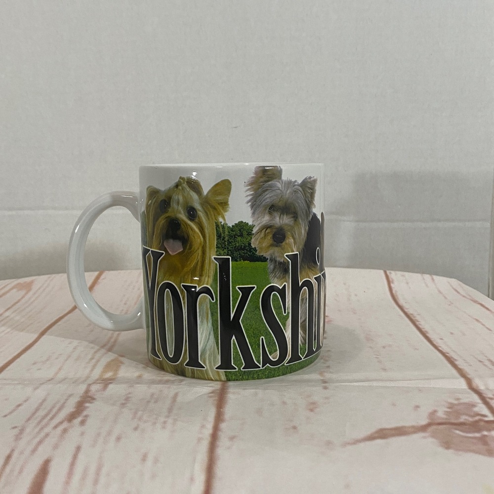 Americaware Yorkshire Terrier Coffee Mug Ceramic Dog Lover Yorkie 2014 Thai Made
